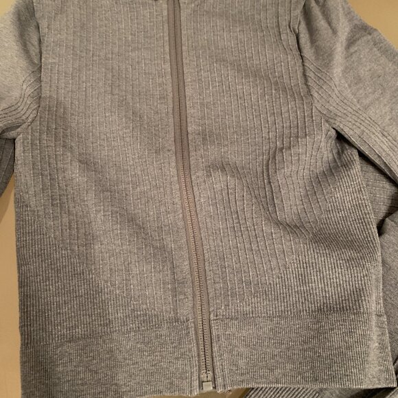 BNWT GYMSHARK 3 PCS Luxe Seamless Leggings ZIp Up Jacket & Sports Bra XS S - Picture 13 of 16